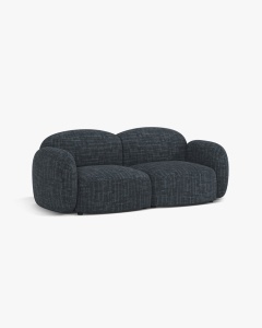 CANAPEA CU 2 LOCURI BLAIR, 194X 95, ALBASTRU MARIN, CU TAPITERIE DIN TEXTIL STRUCTURAT BALTIMORE, MICADONI