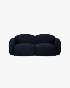 CANAPEA CU 2 LOCURI BLAIR, 194X 95, ALBASTRU ROYAL, CU TAPITERIE DIN TEXTIL CATIFEA CASINO, MICADONI