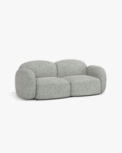 CANAPEA CU 2 LOCURI BLAIR, 194X 95, GRI CALD, CU TAPITERIE DIN TEXTIL STRUCTURAT BALTIMORE, MICADONI - Img 3