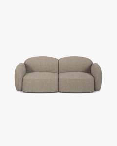 CANAPEA CU 2 LOCURI BLAIR, 194X 95, MELANJ GRI-MARO, CU TAPITERIE DIN TEXTIL STRUCTURAT BALTIMORE, MICADONI