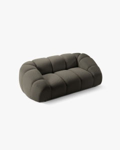 CANAPEA CU 2 LOCURI DIANA, GRI, 114X214 CM, TAPITAT CU TAPITERIE DIN TEXTIL 3D SONIC MICADONI - Img 3
