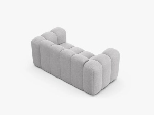 CANAPEA CU 2 LOCURI LUPIN 170, GRI DESCHIS, CU TAPITERIE DIN TEXTIL BOUCLE BALOO MICADONI - Img 3