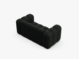 CANAPEA CU 2 LOCURI LUPIN 170, NEGRU, CU TAPITERIE DIN TEXTIL BOUCLE BALOO MICADONI - Img 3