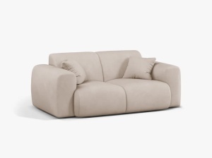 CANAPEA CU 2 LOCURI, MOLINO, 170 CM, BEJ, CU TAPITERIE DIN TEXTIL CHENILLE REBEL, MICADONI - Img 2