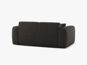 CANAPEA CU 2 LOCURI, MOLINO, 170 CM, GRI INCHIS, CU TAPITERIE DIN TEXTIL CHENILLE EDEN, MICADONI - Img 3