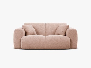 CANAPEA CU 2 LOCURI, MOLINO, 170 CM, ROZ PUDRAT, CU TAPITERIE DIN TEXTIL BOUCLE BALOO, MICADONI