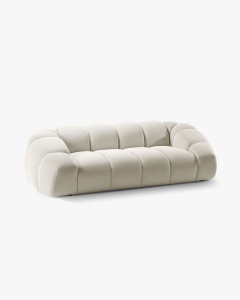 CANAPEA CU 3 LOCURI DIANA, BEJ DESCHIS, 234X114 CM, TAPITAT CU TAPITERIE DIN TEXTIL 3D SONIC, MICADONI