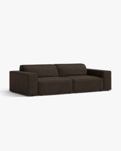 CANAPEA CU 3 LOCURI JODIE, 204X99 CM, ADANCIME SCAUN 62 CM, MARO, TAPITAT CU TAPITERIE DIN TEXTIL BOUCLE BALOO, MICADONI - Img 2