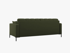 CANAPEA CU 3 LOCURI, MAMAIA VERDE NEVE, CU TAPITERIE DIN TEXTIL FIN, MICADONI - Img 3