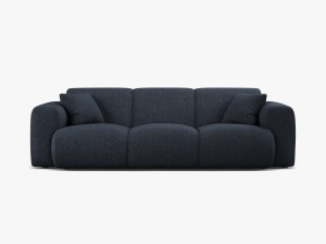 CANAPEA CU 3 LOCURI, MOLINO, 235 CM, ALBASTRU MARIN, CU TAPITERIE DIN TEXTIL CHENILLE EDEN, MICADONI