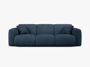 CANAPEA CU 3 LOCURI, MOLINO, 235 CM, ALBASTRU ROYAL, CU TAPITERIE DIN TEXTIL CHENILLE REBEL, MICADONI