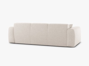 CANAPEA CU 3 LOCURI, MOLINO, 235 CM, BEJ DESCHIS, CU TAPITERIE DIN TEXTIL CHENILLE EDEN, MICADONI - Img 3