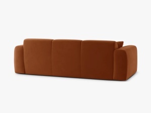CANAPEA CU 3 LOCURI, MOLINO, 235 CM, CARAMIZIU, CU TAPITERIE DIN TEXTIL CATIFEA VELVET CASINO, MICADONI - Img 3