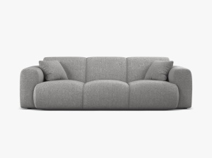 CANAPEA CU 3 LOCURI, MOLINO, 235 CM, GRI DESCHIS, CU TAPITERIE DIN TEXTIL CHENILLE EDEN, MICADONI