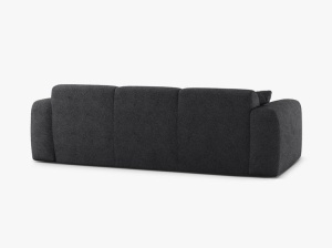CANAPEA CU 3 LOCURI, MOLINO, 235 CM, GRI INCHIS, CU TAPITERIE DIN TEXTIL BOUCLE BALOO, MICADONI - Img 3
