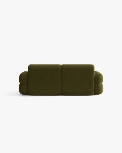 CANAPEA CU 3 LOCURI, NEO, VERDE MASLINIU INCHIS, 220X100 CM, TAPITAT CU TAPITERIE DIN TEXTIL BOUCLE BALOO, MICADONI - Img 3