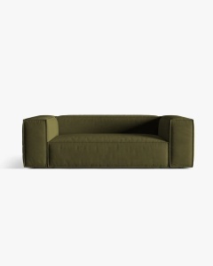 CANAPEA CU 3 LOCURI, NURIA VERDE MUSCHI, 210X110 CM, TAPITAT CU TAPITERIE DIN TEXTIL CATIFEA PARIS, MICADONI