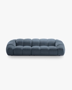 CANAPEA CU 4 LOCURI DIANA, BLUE JEANS, 294X114 CM, TAPITAT CU TAPITERIE DIN TEXTIL STRUCTURAT BUBBLE, MICADONI
