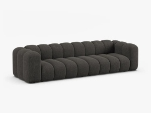 CANAPEA CU 4 LOCURI LUPIN 288, GRI INCHIS, CU TAPITERIE DIN TEXTIL CHENILLE EDEN, MICADONI - Img 2