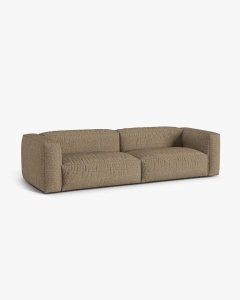 CANAPEA CU 4 LOCURI, MARTINA, CAPPUCCINO, 320 CM, CU TAPITERIE DIN TEXTIL BOUCLE MONET, MICADONI - Img 2
