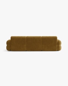 CANAPEA CU 4 LOCURI, NEO, GALBEN MUSTAR, 305X100 CM, TAPITAT CU TAPITERIE DIN TEXTIL CHENILLE GOLD, MICADONI - Img 4