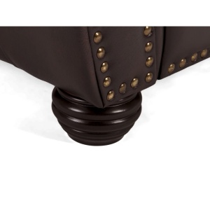 CANAPEA DE LUX CHESTERFIELD HEREFORD 168CM, 2 LOCURI, DIN PIELE NATURALA, CULOARE MARO, ARTIM SELECTION - Img 2