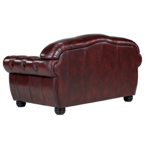 CANAPEA DE LUX CHESTERFIELD HEREFORD 168CM, 2 LOCURI, DIN PIELE NATURALA, CULOARE ROSU ANTIC, ARTIM SELECTION - Img 5
