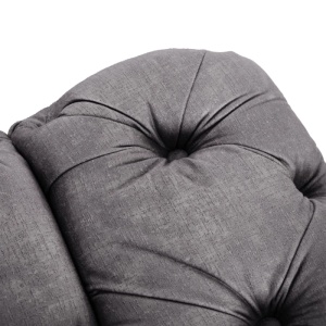 CANAPEA DEOSEBITA 2 LOCURI, ARTIM MEBLE, MATERIAL TEXTIL( CATIFEA) SI SUPORT METALIC, CULOARE GRI/AURIU, STIL MODERN - Img 7