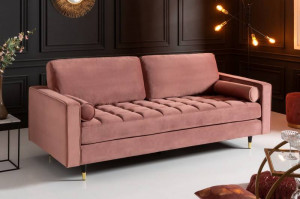 CANAPEA DEOSEBITA 225CM, DIN CATIFEA ROZ ANTICHIZAT, ARTIM GROUP SELECTION - Img 2