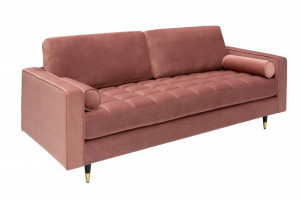 CANAPEA DEOSEBITA 225CM, DIN CATIFEA ROZ ANTICHIZAT, ARTIM GROUP SELECTION - Img 6