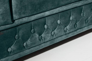 CANAPEA DEOSEBITA, CHESTERFIELD 205CM, DIN LEMN MASIV SI CATIFEA, DESIGN MODERN, ARTIM GROUP SELECTION - Img 4
