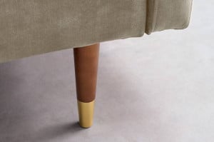 CANAPEA EXTENSIBILA, 195CM, CATIFEA DE CULOAREA SAMPANIEI, ARTIM GROUP SELECTION - Img 5