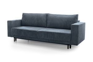 CANAPEA EXTENSIBILA ADELE GRI GRUPA IV, CONFECTIONATA DIN ARCURI, SPUMA POLIURETANICA SI TEXTIL, STIL MODERN - Img 2