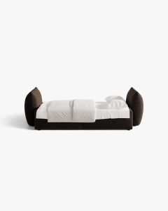 CANAPEA EXTENSIBILA, BLOOM, MARO INCHIS, 250 CM, CU 3 LOCURI, CU TAPITERIE DIN TEXTIL CATIFEA BLUVEL, MICADONI - Img 4