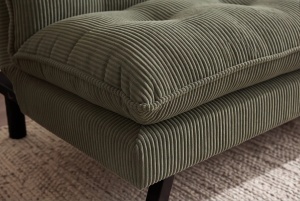 CANAPEA EXTENSIBILA COCO 190CM, 3 LOCURI, REALIZATA DIN LEMN SI CATIFEA RAIAT, DE CULOARE VERDE, ARTIM GROUP SELECTION - Img 4