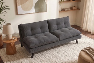 CANAPEA EXTENSIBILA COCO 190CM, 3 LOCURI, REALIZATA DIN LEMN SI CATIFEA, DE CULOARE GRI, ARTIM GROUP SELECTION - Img 4