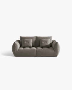 CANAPEA EXTENSIBILA CU 3 LOCURI, BLOOM, 232 CM, GRI, CU TAPITERIE DIN TEXTIL CATIFEA CASINO, MICADONI