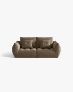 CANAPEA EXTENSIBILA CU 3 LOCURI, BLOOM, 232 CM, MARO DESCHIS, CU TAPITERIE DIN TEXTIL CATIFEA CASINO, MICADONI
