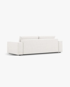 CANAPEA EXTENSIBILA CU 3 LOCURI, JODIE, 107X472 CM, ADANCIME SCAUN 62 CM, ALB, TAPITAT CU TAPITERIE DIN TEXTIL BOUCLE BALOO, MICADONI - Img 4
