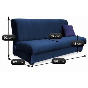 CANAPEA EXTENSIBILA, DE BUGET, ARTIM MEBLE, MATERIAL TEXTIL SI LEMN, DIVERSE CULORI, STIL MODERN - Img 7