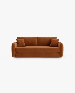 CANAPEA EXTENSIBILA DORMI, CARAMIZIU, 225X94 CM, TAPITAT CU TAPITERIE DIN TEXTIL CATIFEA SALVADOR, MICADONI