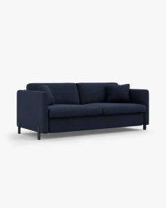 CANAPEA EXTENSIBILA GLORIA, CU 2 LOCURI, ALBASTRU, 102X186 CM, TAPITAT CU TAPITERIE DIN TEXTIL STRUCTURAT BJORN, MICADONI - Img 5