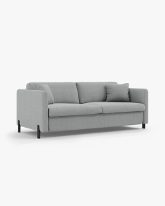 CANAPEA EXTENSIBILA GLORIA, CU 2 LOCURI, GRI DESCHIS, 102X186 CM, TAPITAT CU TAPITERIE DIN TEXTIL STRUCTURAT BJORN, MICADONI - Img 5