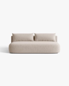 CANAPEA EXTENSIBILA HENA, CU 3 LOCURI, CAPPUCCINO, 205X112 CM, TAPITAT CU TAPITERIE DIN TEXTIL STRUCTURAT MOLYBDEN, MICADONI