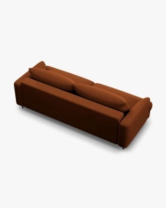 CANAPEA EXTENSIBILA NAOMI, CU 3 LOCURI, CARAMIZIU, 233X110 CM, TAPITAT CU TAPITERIE DIN TEXTIL CATIFEA SALVADOR, MICADONI - Img 4
