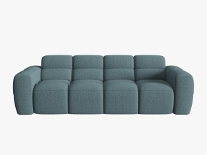 CANAPEA LISA, 4 LOCURI, 265 CM, ALBASTRU DESCHIS 76, TAPITERIE DIN STOFA, DESIGN DEOSEBIT - Img 2
