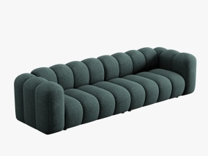 CANAPEA LUPIN, 4 LOCURI, 288 CM, VERDE PETROL 78, TAPITERIE CHENILLE, DESIGN DEOSEBIT - Img 3