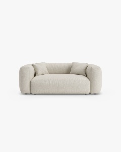 CANAPEA MARTINA, CU 2 LOCURI, BEJ, 200 CM, CU TAPITERIE DIN TEXTIL BOUCLE MONET, MICADONI
