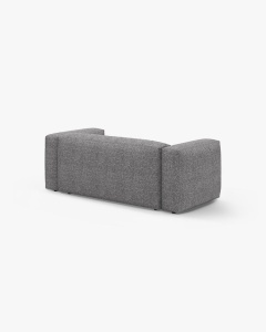 CANAPEA MARTINA, CU 2 LOCURI, GRI GRAFIT, 200 CM, CU TAPITERIE DIN TEXTIL BOUCLE MONET, MICADONI - Img 3