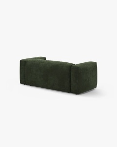 CANAPEA MARTINA, CU 2 LOCURI, VERDE, 200 CM, CU TAPITERIE DIN TEXTIL CATIFEA VOGUE, MICADONI - Img 3